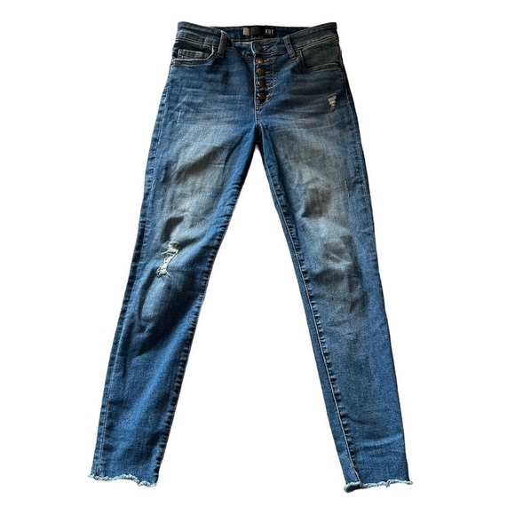 KUT From The Kloth Jeans Womens 2 Connie High Waist Ankle Distressed Casual - Picture 2 of 13